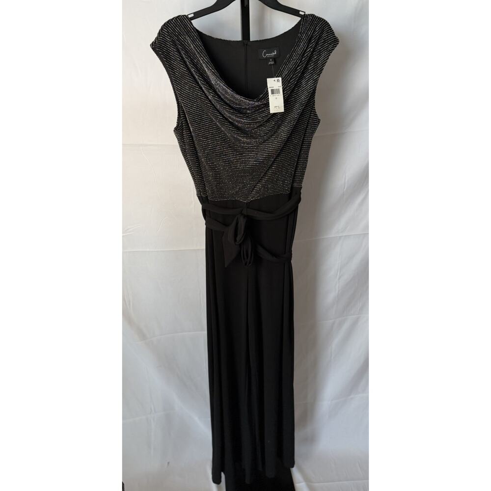 Connected Apparel Metallic Bodice Wide-Leg Jumpsuit Sz 12 NWT - Picture 3 of 11